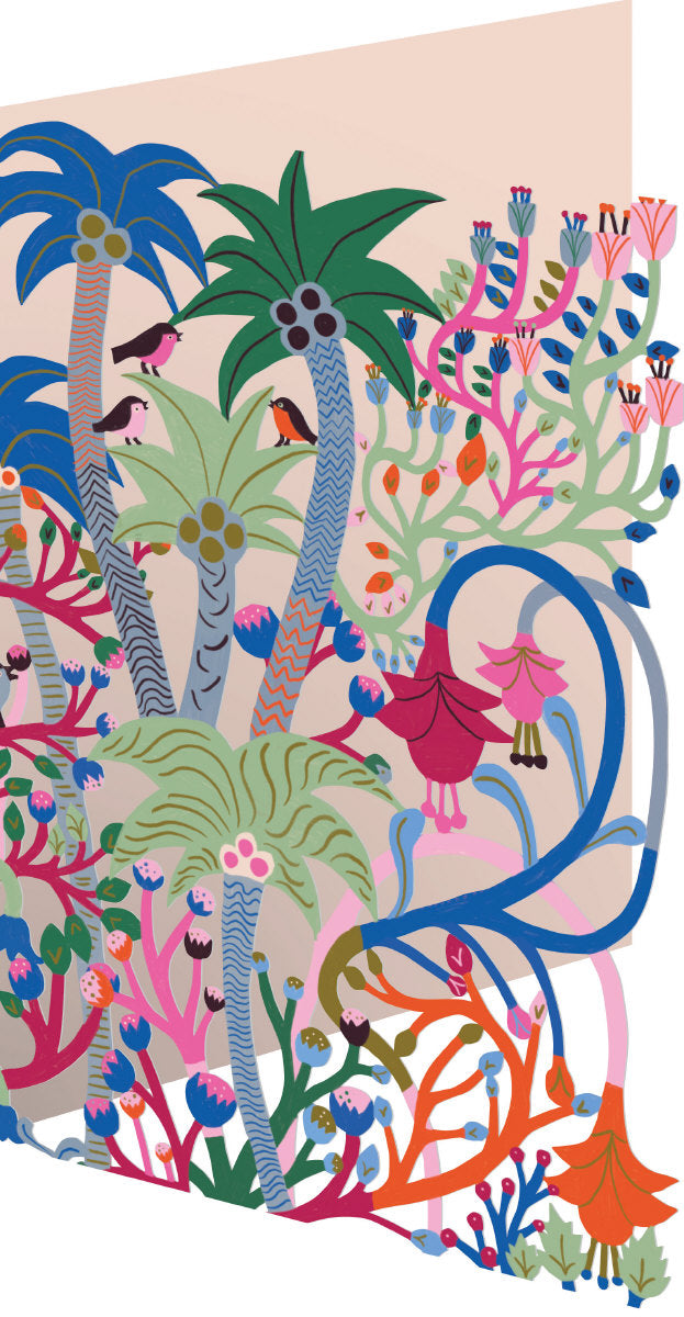 Roger la Borde Starflower Lasercut card featuring artwork by Monika Forsberg