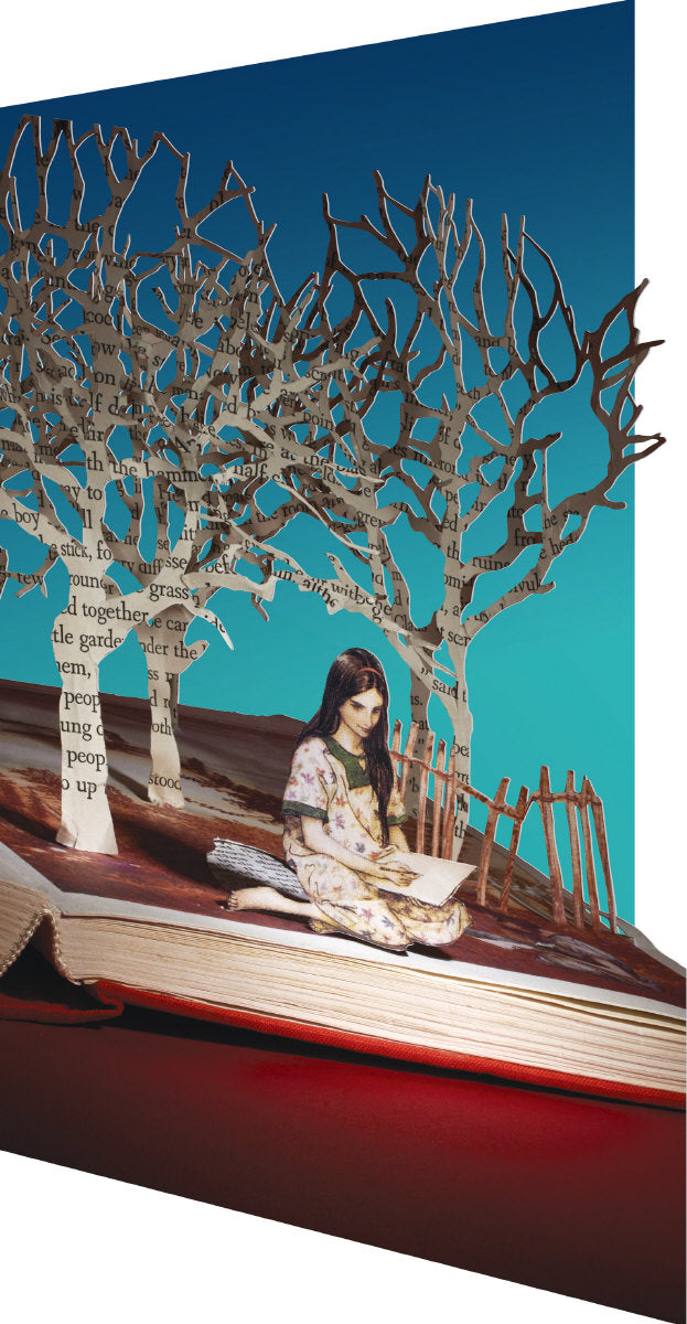 Roger la Borde Scissors Paper Tree Lasercut card featuring artwork by Su Blackwell