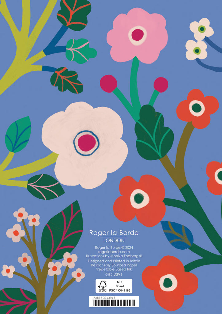Roger la Borde Butterfly Garden Greeting card featuring artwork by Monika Forsberg