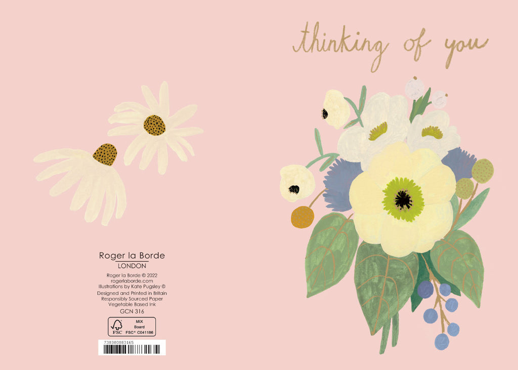 Roger la Borde Big Pink Petite Card featuring artwork by Kate Pugsley