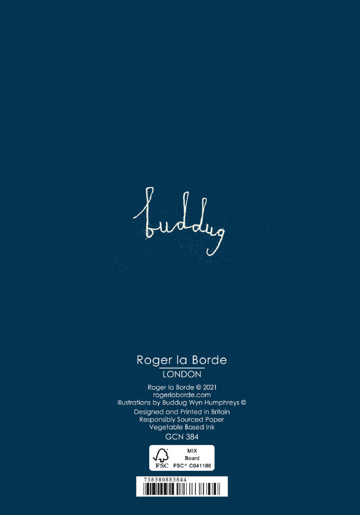 Roger la Borde Shine Petite Card featuring artwork by Buddug Wyn Humphreys