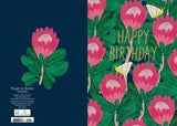 Roger la Borde King Protea Petite Card featuring artwork by Kate Pugsley