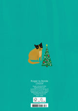 Roger la Borde Chou Chou Chat Standard Christmas Card featuring artwork by Anne Bentley