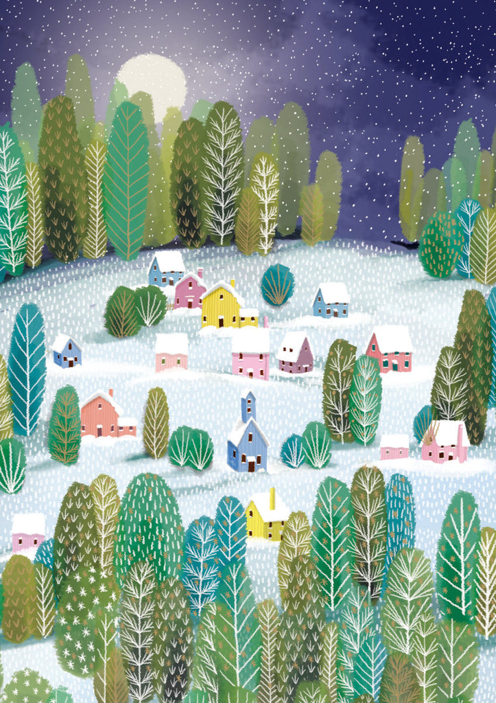 Roger la Borde Let It Snow Standard card featuring artwork by Jane Newland