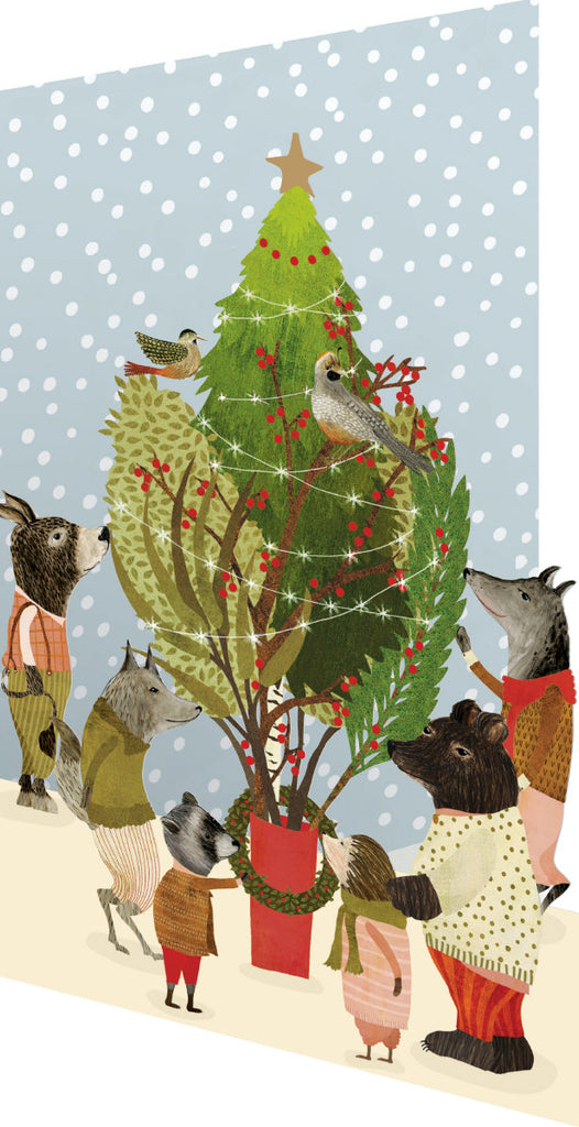 Roger la Borde Christmas Procession Lasercut Card Christmas featuring artwork by Katherine Quinn