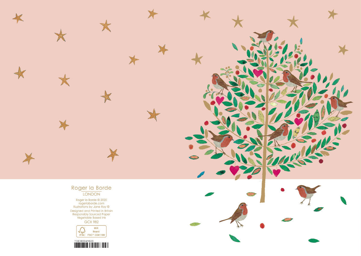 Roger la Borde Christmas Tree Standard card featuring artwork by Jane Ray