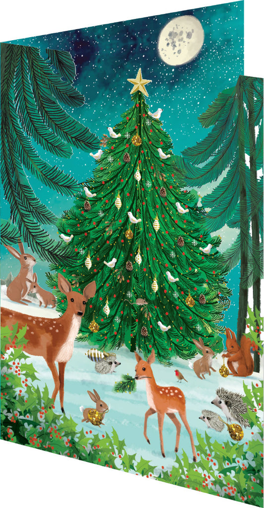 Roger la Borde Heart of the Forest Lasercut Christmas Card featuring artwork by Jane Newland