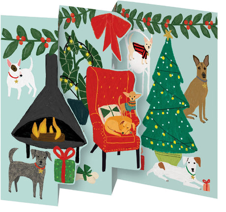 Roger la Borde Cat and Dog Palais Notecard Pack (5 tri-fold cards) featuring artwork by Anne Bentley