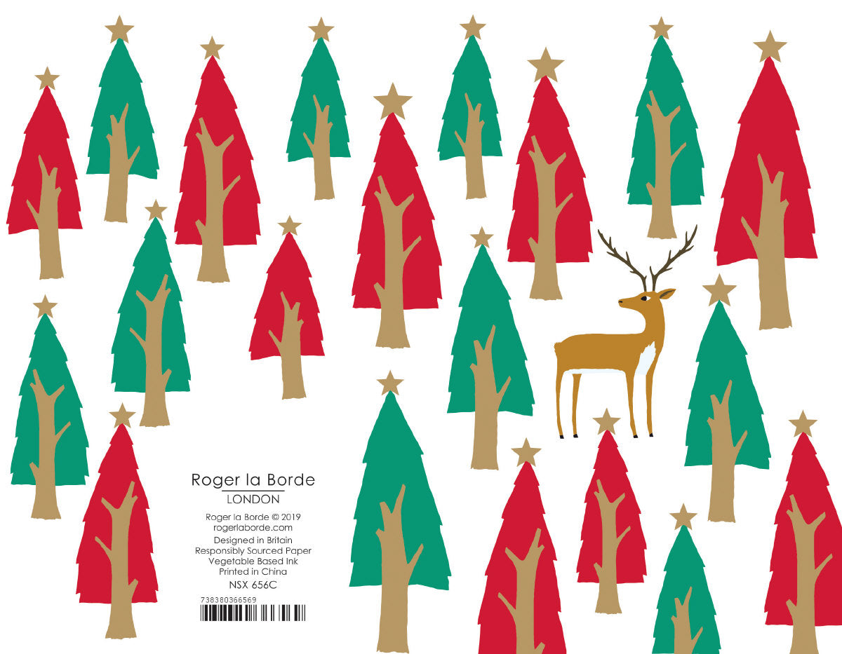 Roger la Borde Christmas Tree Notecard pack featuring artwork by Roger la Borde