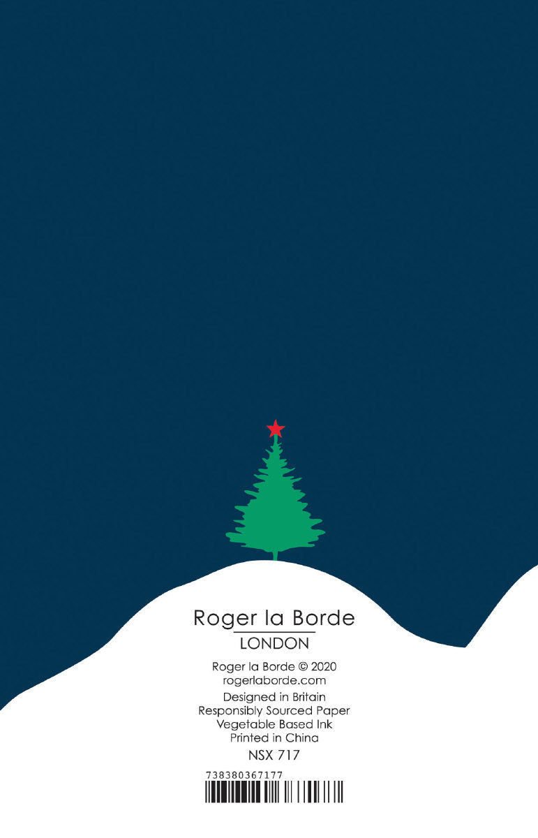 Roger la Borde Christmas Tree Notecard featuring artwork by Roger la Borde