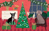 Roger la Borde Cat and Dog Palais Notecard featuring artwork by Anne Bentley