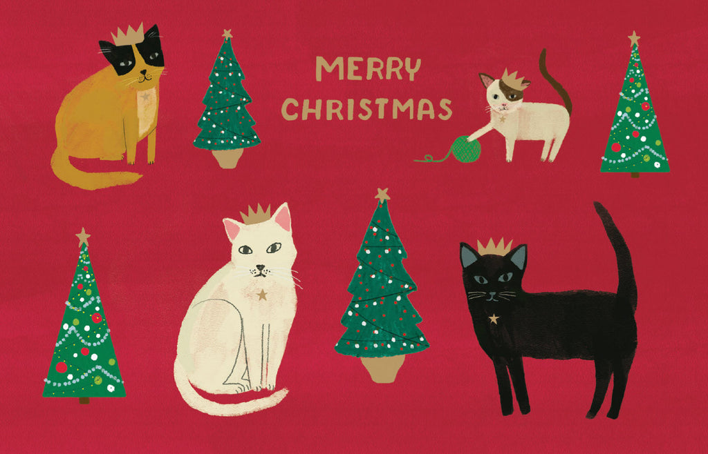 Roger la Borde Cat and Dog Palais Gold Foil Ccard Pack featuring artwork by Anne Bentley