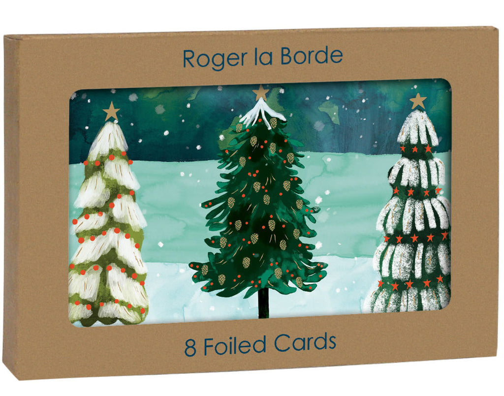 Roger la Borde Wild Winter Forest Gold Foil Ccard Pack featuring artwork by Katie Vernon