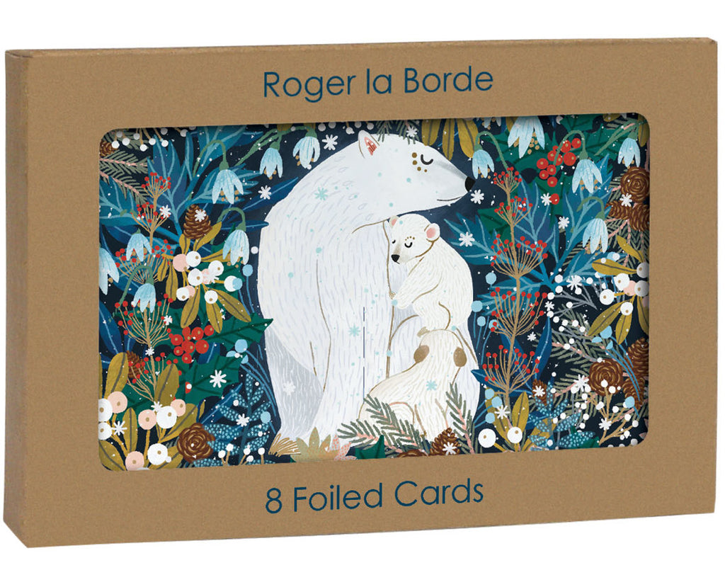 Roger la Borde Polar Bear Bower Gold Foil Ccard Pack featuring artwork by Antoana Oreski