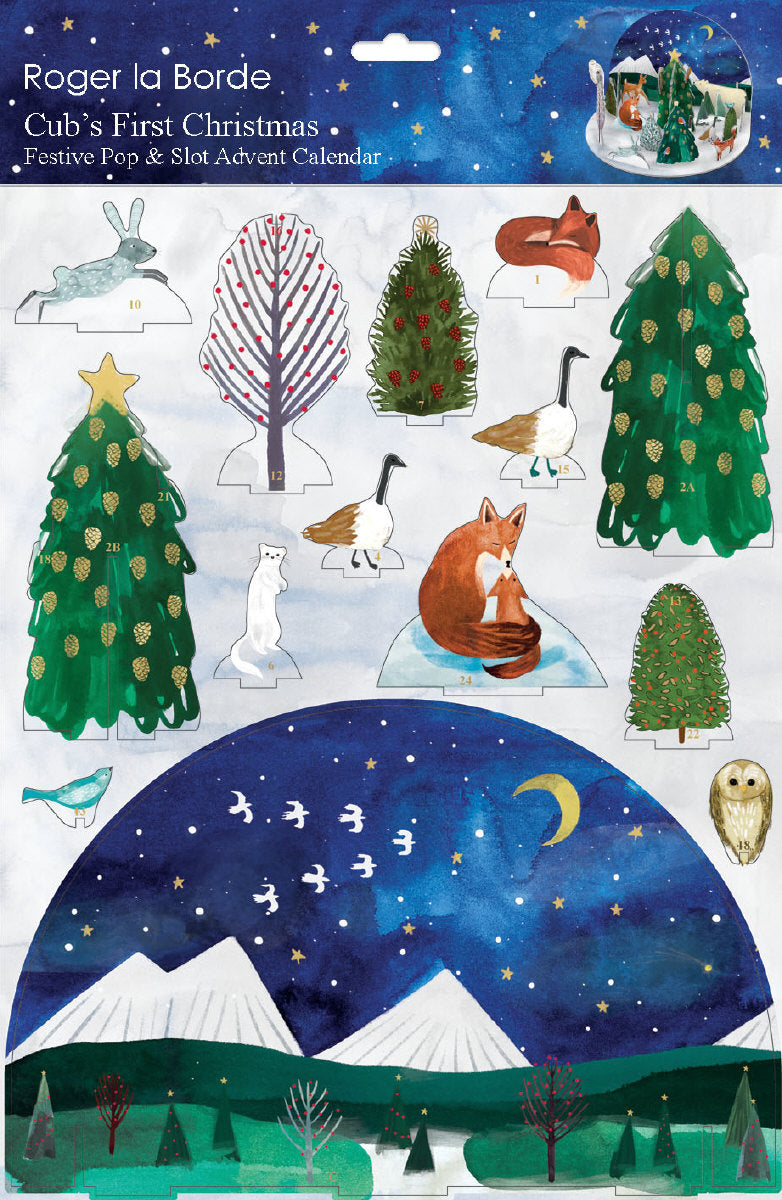 Roger la Borde Lodestar Pop & Slot 3D Advent Calendar featuring artwork by Katie Vernon