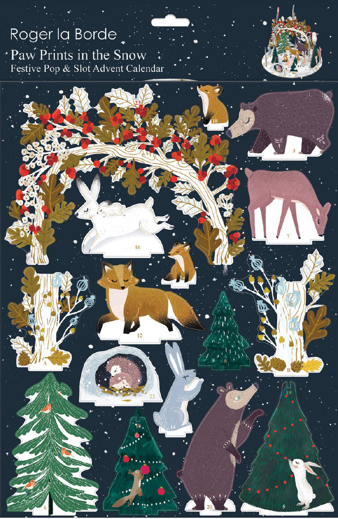 Roger la Borde Frosty Forest Pop & Slot Advent featuring artwork by Antoana Oreski