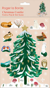 Roger la Borde Christmas Conifer Pop & Slot featuring artwork by Katie Vernon