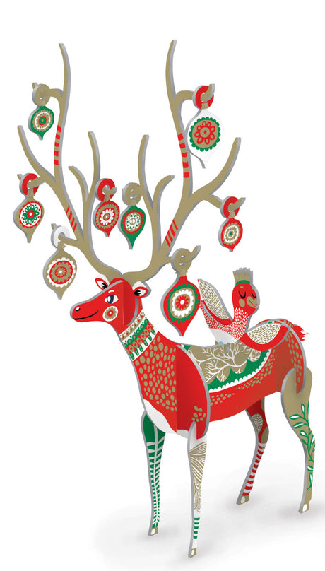 Roger la Borde Folksy Reindeer Pop & Slot featuring artwork by Helen Dardik