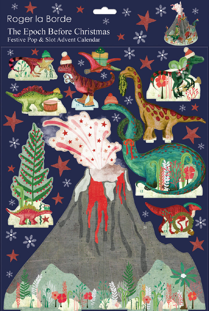 Roger la Borde Dino Mighty Pop & Slot Advent Large featuring artwork by Katherine Quinn