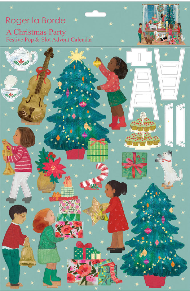 Roger la Borde A Christmas Party Pop & Slot Advent Large featuring artwork by Kendra Binney