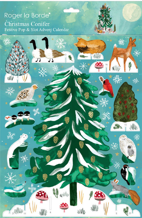 Roger la Borde Conifer Pop & Slot Advent featuring artwork by Katie Vernon