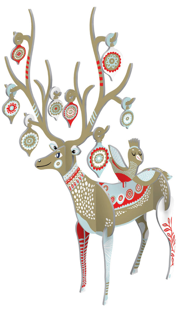 Roger la Borde Folksy Reindeer Pop & Slot featuring artwork by Helen Dardik