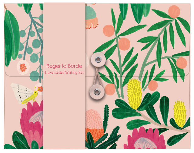 Roger la Borde King Protea Writing paper set featuring artwork by Kate Pugsley