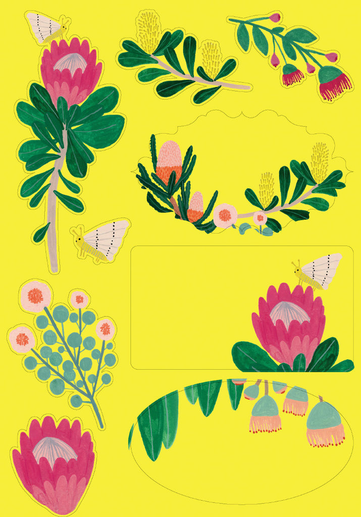 Roger la Borde King Protea Writing paper set featuring artwork by Kate Pugsley