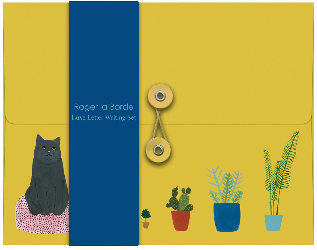 Roger la Borde Chouchou Chat Writing paper set featuring artwork by Kate Pugsley