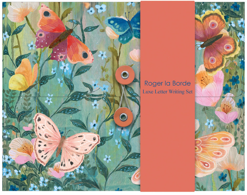 Roger la Borde Butterfly Ball Writing paper set featuring artwork by Kendra Binney