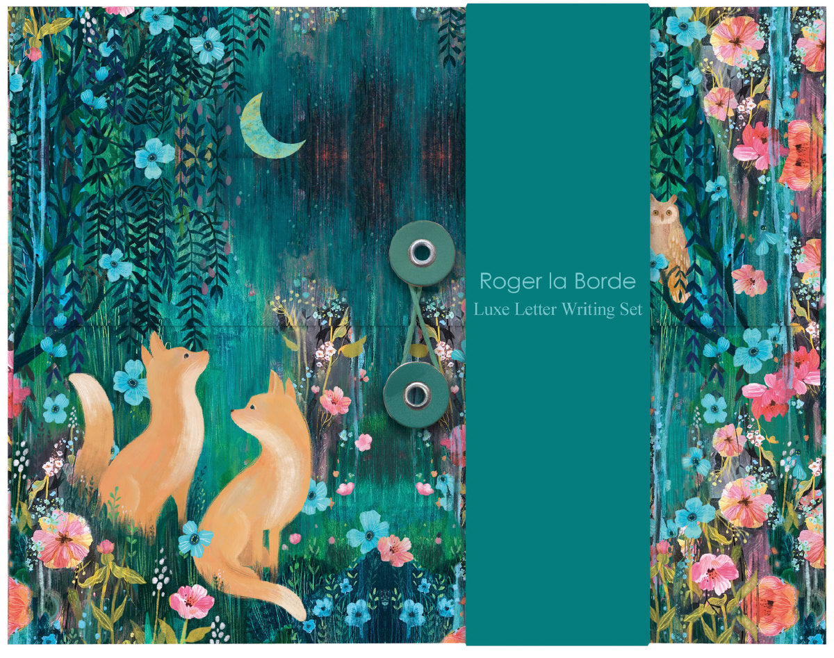 Roger la Borde Moonlit Meadow Writing paper set featuring artwork by Kendra Binney